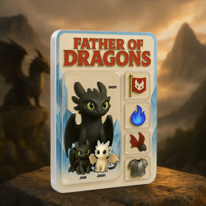 Dragon Dad Acrylic Plaque Personalized Gifts For Dad 01TGTN280425 - Shaped Plaques - GoDuckee