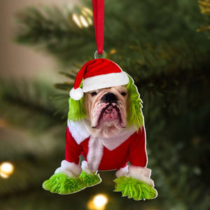 Custom Face Photo Gifts For Dog Lovers, Christmas Acrylic Ornament 01HUMH081024 - Ornament - GoDuckee