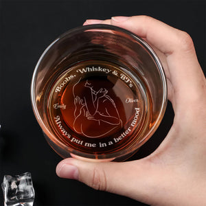 Personalized Gifts For Make Love Couple Whiskey Glass 03NAMH220724 - Whiskey Glass - GoDuckee