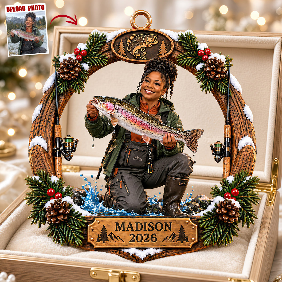 Fishing Trip Memory Ornament - Personalized Custom Photo Gift For Fishing Lovers 08TYDT300926 - Ornament - GoDuckee