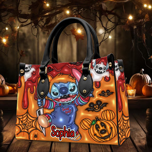 Personalized Gifts For Cartoon Character Leather Bag, Horror Halloween Character 03nadc310724 - Leather Bag - GoDuckee