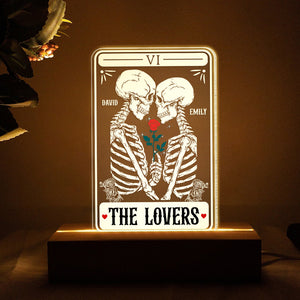 Personalized Gift For Couple Led Light The Lover Tarot - Led Night Light - GoDuckee
