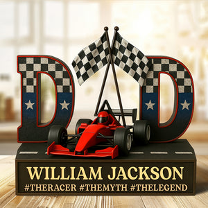 Racing Dad Acrylic Plaque - Personalized Gifts For Dad 05qhqn090525 - Shaped Plaques - GoDuckee