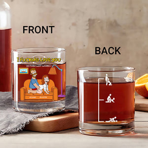 Naughty Couple Round Whiskey Glass - Personalized Gifts For Couple 01toqn160525pa - Whiskey Glass - GoDuckee