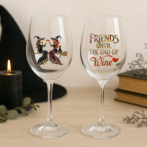 Witch Friends Wine Glass - Personalized Gifts For Friends 02pgmg050825 - Wine Glass - GoDuckee