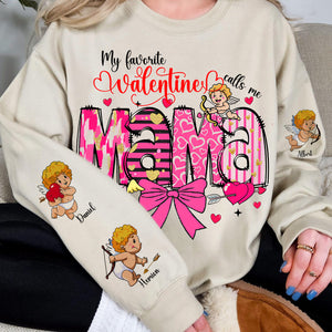 Personalized Gifts For Mama Valentine Sweatshirt Little Cupid Babies 01XQLU111224 - AOP Products - GoDuckee