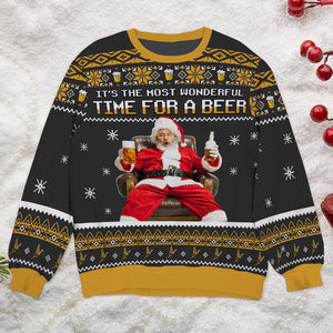 Custom Photo Gifts For Beer Drinker Ugly Sweater, Funny Christmas Gift 03qhtn091024 - Ugly Christmas Sweater - GoDuckee