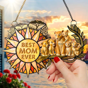Best Mom Ever Suncatcher Ornament - Personalized Gifts For Mom 03NAQN200326 - Ornament - GoDuckee