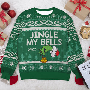 Feel The Joy - Jingle My Bells, Personalized Naughty Knitted Ugly Sweater, 04PGTN270923, Christmas Gift For Couple - AOP Products - GoDuckee