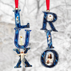 Jesus Alphabet Ornament - Personalized Gift For Christian Christmas Ornament 04HULU281025 - Ornament - GoDuckee