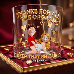 Naughty Couples Drinking Glass - Personalized Gifts For Couples 01hudh270526 - Glass - GoDuckee