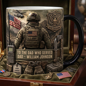 Proud Veteran Dad Magic Coffee Mug - Personalized Gifts For Dads 04TYDH290426 - Coffee Mug - GoDuckee