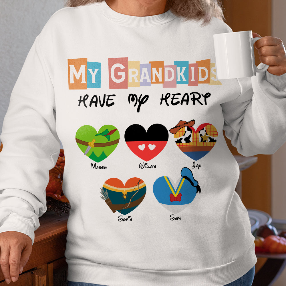 Personalized Gifts For Grandma Shirt My Grandkids Have My Heart 01QHMH260224 - 2D Shirts - GoDuckee
