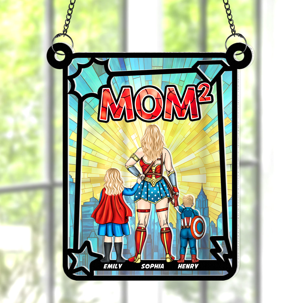 Personalized Gifts For Mom Suncatcher, Mom Exponents 03qhqn130225pa - Ornament - GoDuckee