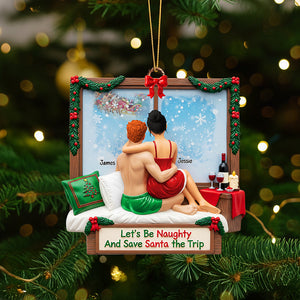 Naughty Bed Couple Ornament - Personalized Gifts For Couple 01huta110925 - Ornament - GoDuckee