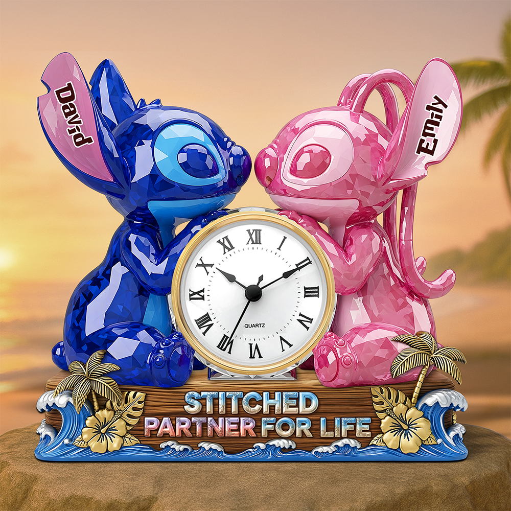 Partner For Life Desk Clock Plaque - Personalized Gifts For Couple 02ohpu060625 - Clock Plaques - GoDuckee