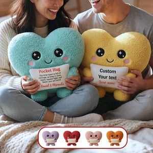 Valentine Couple Heart Shape Pillow - Personalized Gifts For Couple 02hymg241125 - Pillow - GoDuckee