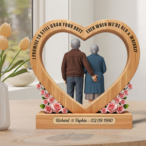 Old Couple Acrylic Plaque - Personalized Gifts For Couple 04ohqn290525 - Shaped Plaques - GoDuckee