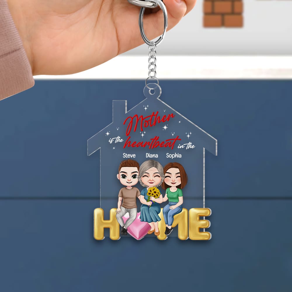 Acrylic Key Tag - Boy Mom