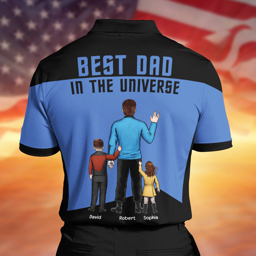 Dad Best Dad In The Universe 01htqn090623hh Personalized AOP Polo Shirt - AOP Products - GoDuckee