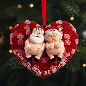 Growing Old Couple Ornament - Personalized Gifts For Couples 07OHLU231025 - Ornament - GoDuckee