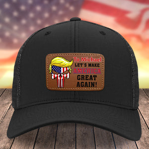 Personalized Gifts For Independent Day Leather Patch Hat 04ACQN170624 - Caps - GoDuckee