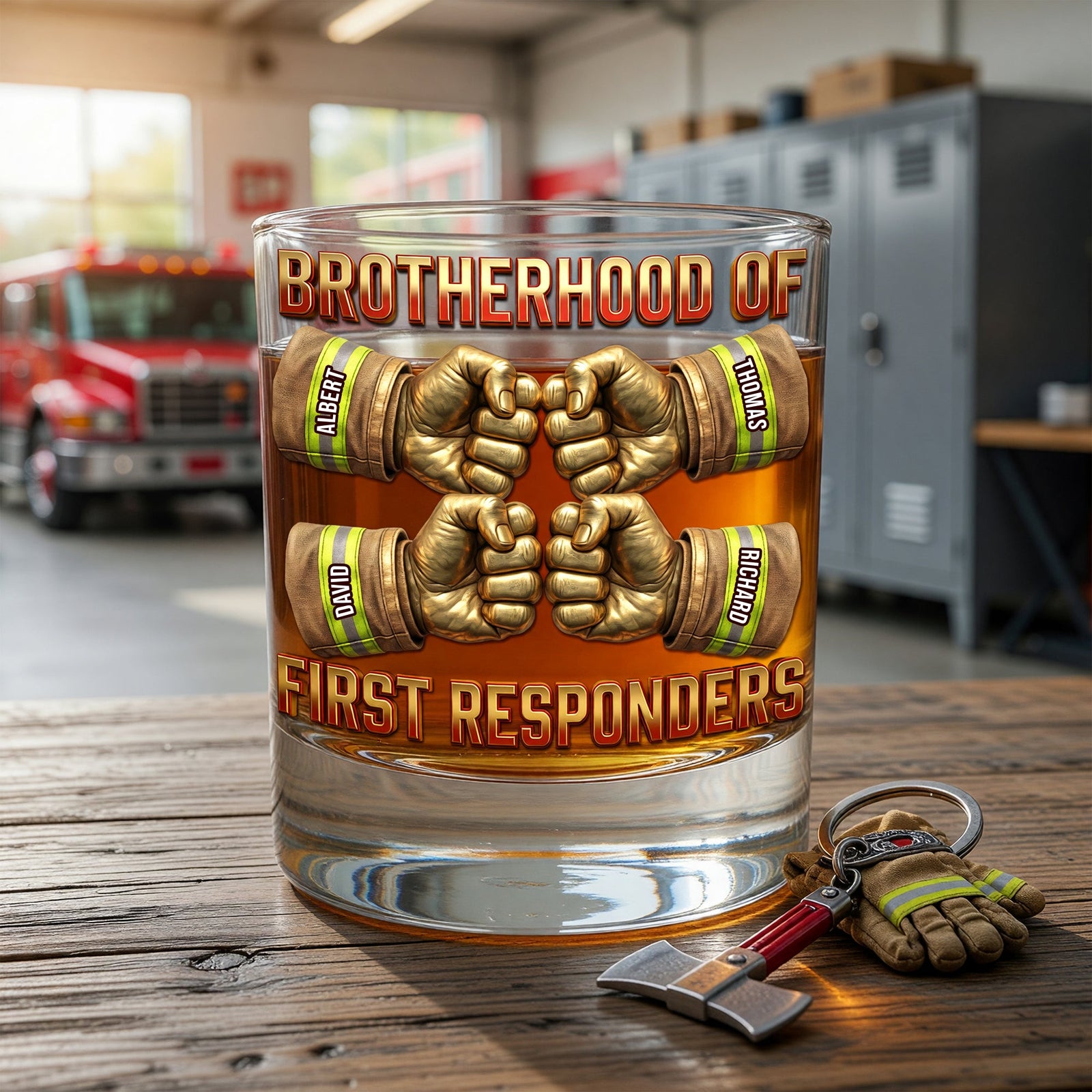 Ultimate Firefighter Brothers Drinking Glass - Personalized Gifts For Brothers 03huqn060626 - Glass - GoDuckee