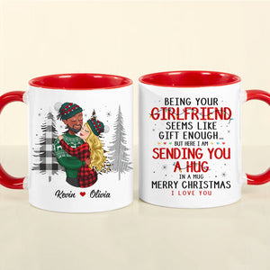 A Hug In A Mug - I Love You, Personalized Accent Mug, Gifts For Couple - Coffee Mug - GoDuckee