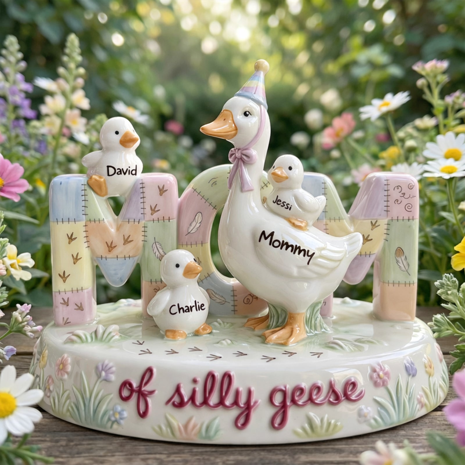 Mom Of Silly Goose Acrylic Plaque - Personalized Gifts For Moms 04qhlu270226 - Shaped Plaques - GoDuckee