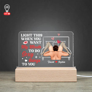 My Mouth Do Sexy Things Personalized Led Light - Gift For Couple - Led Night Light - GoDuckee