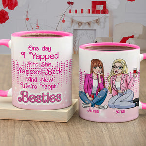 Personalized Gifts For Besties Accent Mug Yappin Besties 04XQLU021224HH - Coffee Mug - GoDuckee