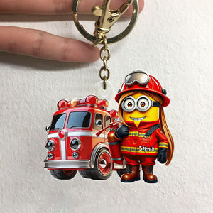 Personalized Gifts For Firefighter Keychain 03TGDT031224 - Keychains - GoDuckee