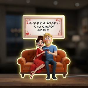 Romantic Couple Acrylic Light Box - Personalized Gifts For Couple 04natn081225 - Light Box - GoDuckee