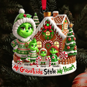 Personalized Gifts For Grandma Acrylic Ornament, My Grandkids Stole My Heart 04tgdt221124 - Ornament - GoDuckee