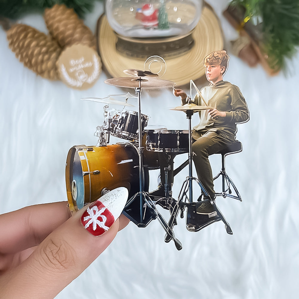 Custom Photo Gifts for Drummers Ornament 24acvp140924 - Ornament - GoDuckee