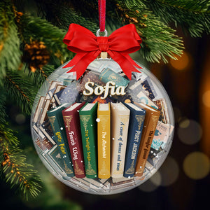 Bookmas Acrylic Ornament, Personalized Gifts For Book Lovers 09hymg151125 - Ornament - GoDuckee