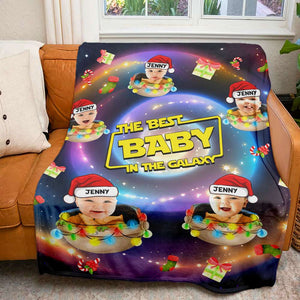 Custom Photo Gifts For Kids Fleece Blanket, Best Baby In The Galaxy 01TGMH051024 - Blanket - GoDuckee