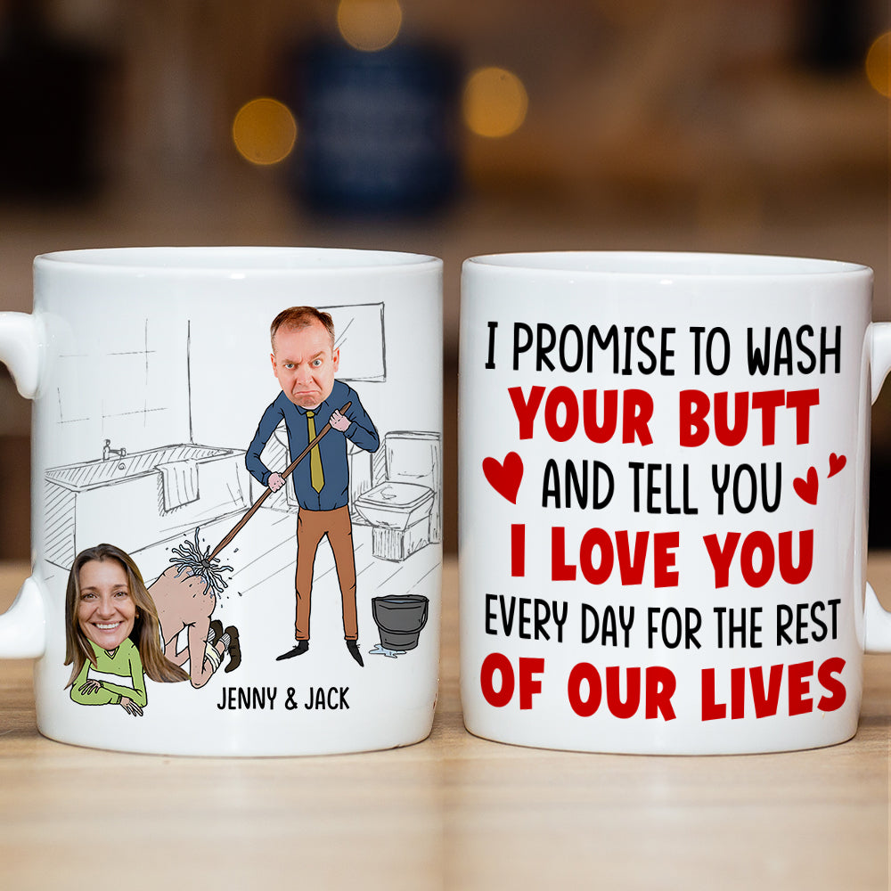 Tell You I Love You Every Day For The Rest Of Our Lives, Funny Custom Couple Face Coffee Mug, Gift For Couple, Valentine's Gift - Coffee Mug - GoDuckee