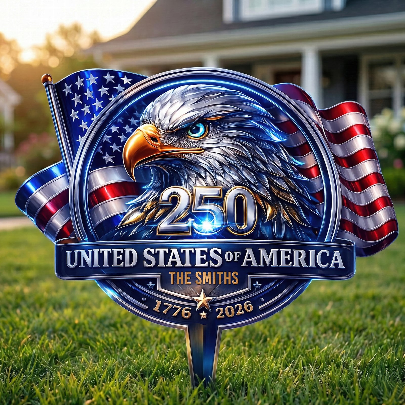 Fierce American Eagle Metal Sign - Personalized Gifts For Patriots 05qhqn250226 - Metal Signs - GoDuckee