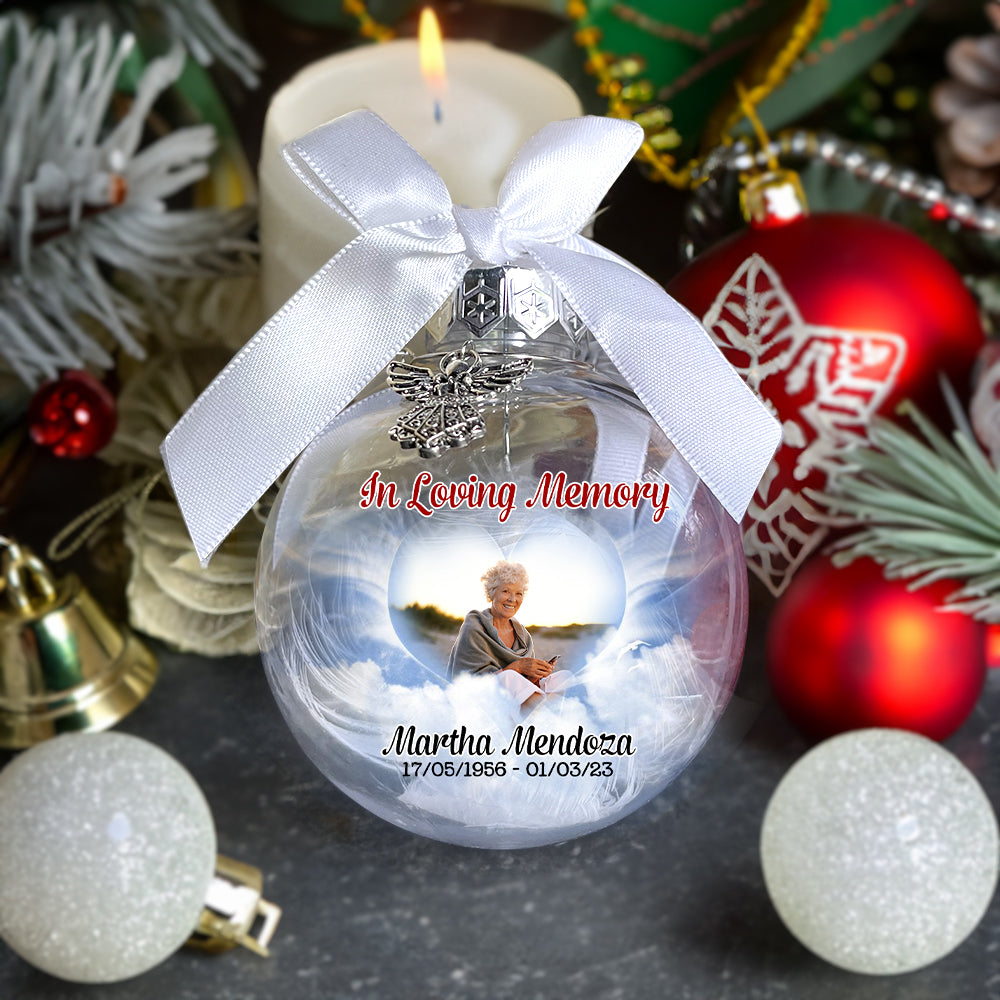 In Memory Feather Memorial Ornament - Grief Gift