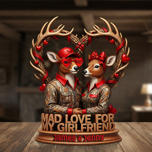 Mad Love Acrylic Plaque Personalized Gifts For Hunting Couple 01HYTA051225 - Shaped Plaques - GoDuckee