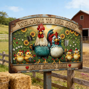 Chicken Coop Metal Sign Personalized Gifts For Family 06pgtn111225 - Metal Signs - GoDuckee
