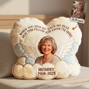 Miss The Angel In Heaven Shaped Pillow, Personalized Keepsake To Remember Loved One 03qhta221225 - Pillow - GoDuckee