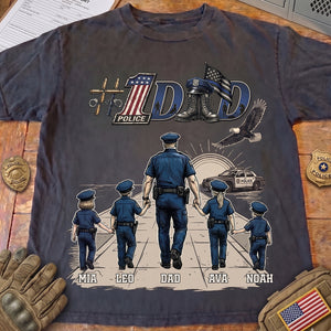 Best Police Dad Ever Shirt - Personalized Gifts For Police Dads 03QHDT250526 - Shirts - GoDuckee