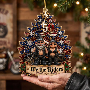 Biker Motorcycle Gnome Couple - Personalized Gifts For Couple Christmas Ornament 04naqn240826