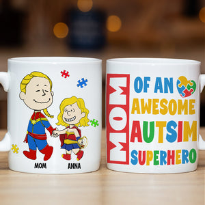Personalized Gifts For Mom Coffee Mug 041totn200225pa Mom Of An Awesome Autism Superhero - Coffee Mug - GoDuckee