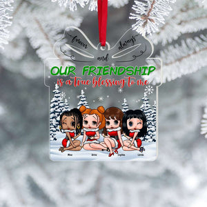 Our Friendship Is A True Blessing To Me - Personalized Ornament - Custom Shape Ornament -PW-CSO-ACRYLIC-01PGPU141023HH - Ornament - GoDuckee