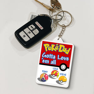 Dad Love Them All Personalized Key Chain, Gift For Father's Day-5OHPO270523 - Keychains - GoDuckee