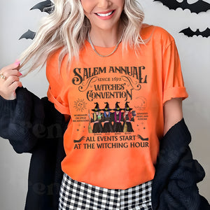 Salem Annual Witches’ Convention All Events Start At The Witching Hour, Personalized Shirt, Gifts For Besties Witch - Shirts - GoDuckee