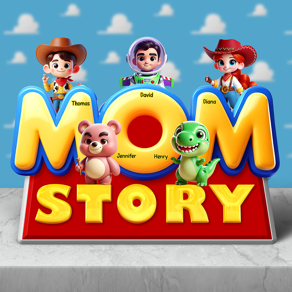 Mama Story Acrylic Plaque Gifts For Mom 05KAQN160425 - Shaped Plaques - GoDuckee